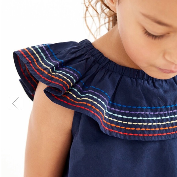 NWT Hanna Andersson Rainbow ruffled collared dress and bloomers - Picture 7 of 7